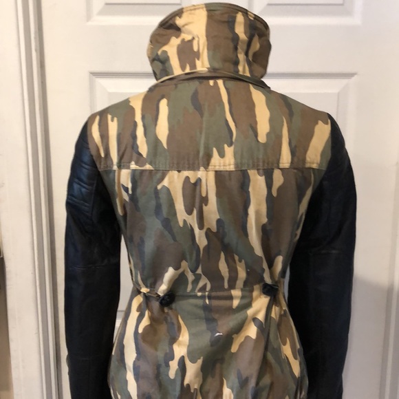 NWT Rockstar & Angels Removable fur hoodie jacket camouflage army - Picture 10 of 16